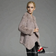 Good price women winter real rex rabbit fur coat